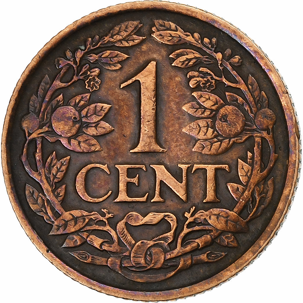 Netherlands, Wilhelmina I, Cent, 1922, Bronze, EF(40-45), KM:152