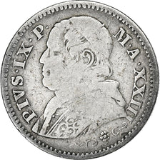 ITALIAN STATES, PAPAL STATES, Pius IX, 10 Soldi, 50 Centesimi, 1868, Rome
