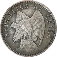 Chile, 10 Centavos, 1908, Santiago, Silver, VF(30-35), KM:156.2a