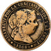 Spain, Isabel II, 2-1/2 Centimos, 1868, Madrid, Copper, VF(30-35), KM:634.1