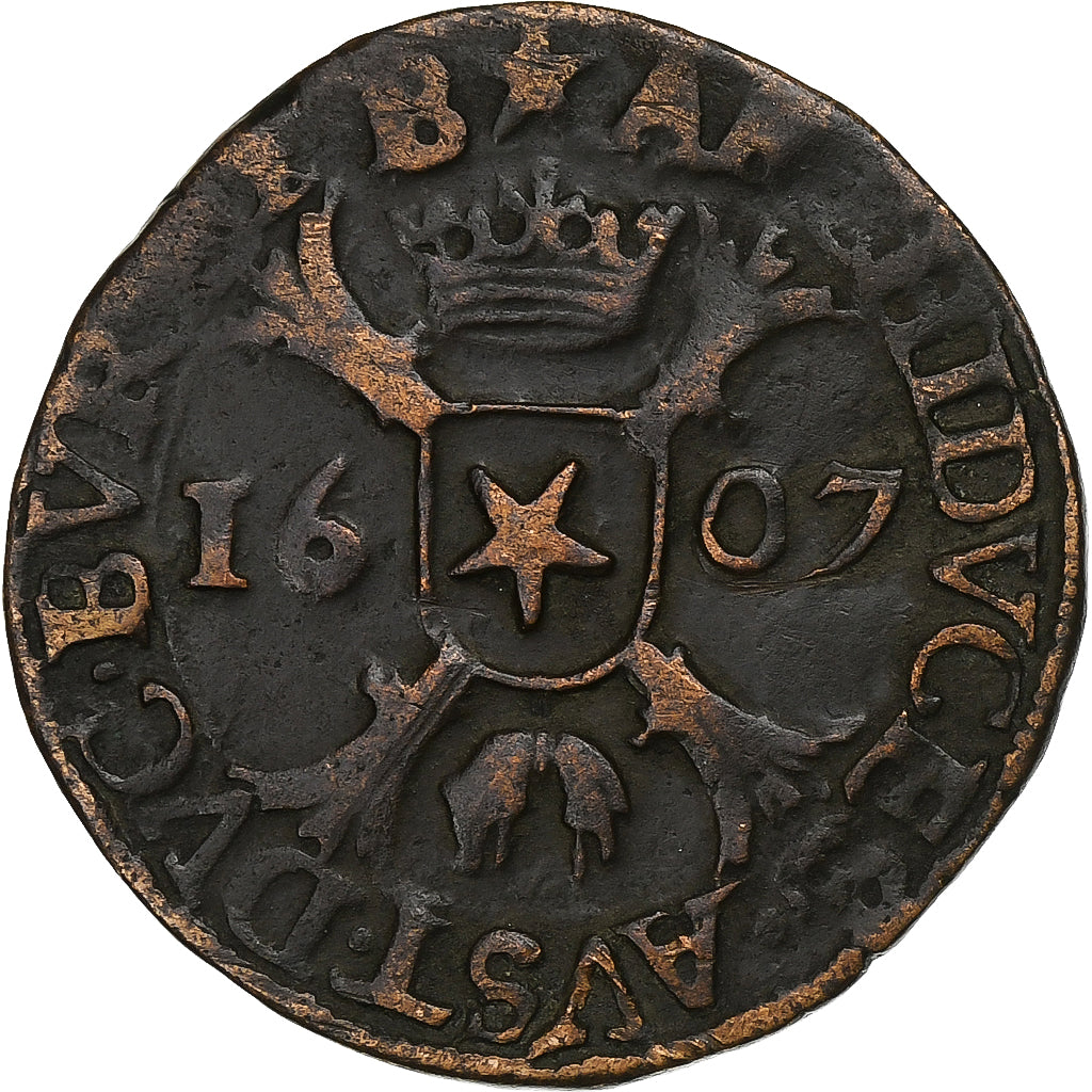 Spanish Netherlands, BRABANT, Albert & Isabella, Liard, 12 Mites, 1607