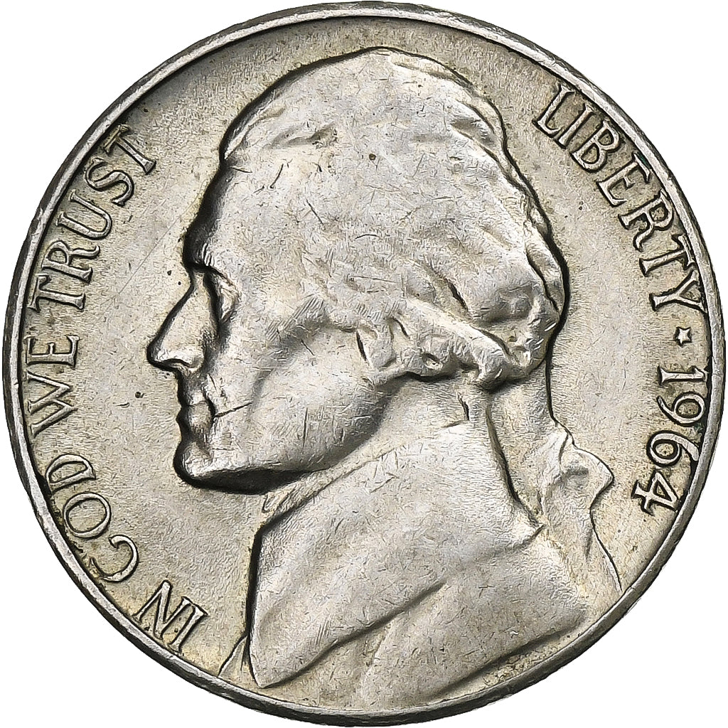 United States, 5 Cents, Jefferson Nickel, 1964, Denver, Copper-nickel