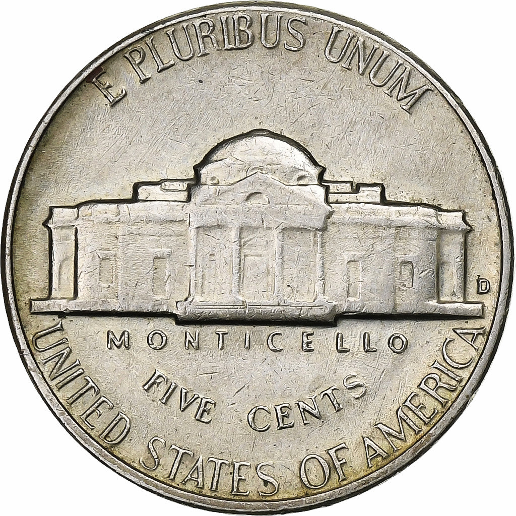 United States, 5 Cents, Jefferson Nickel, 1964, Denver, Copper-nickel