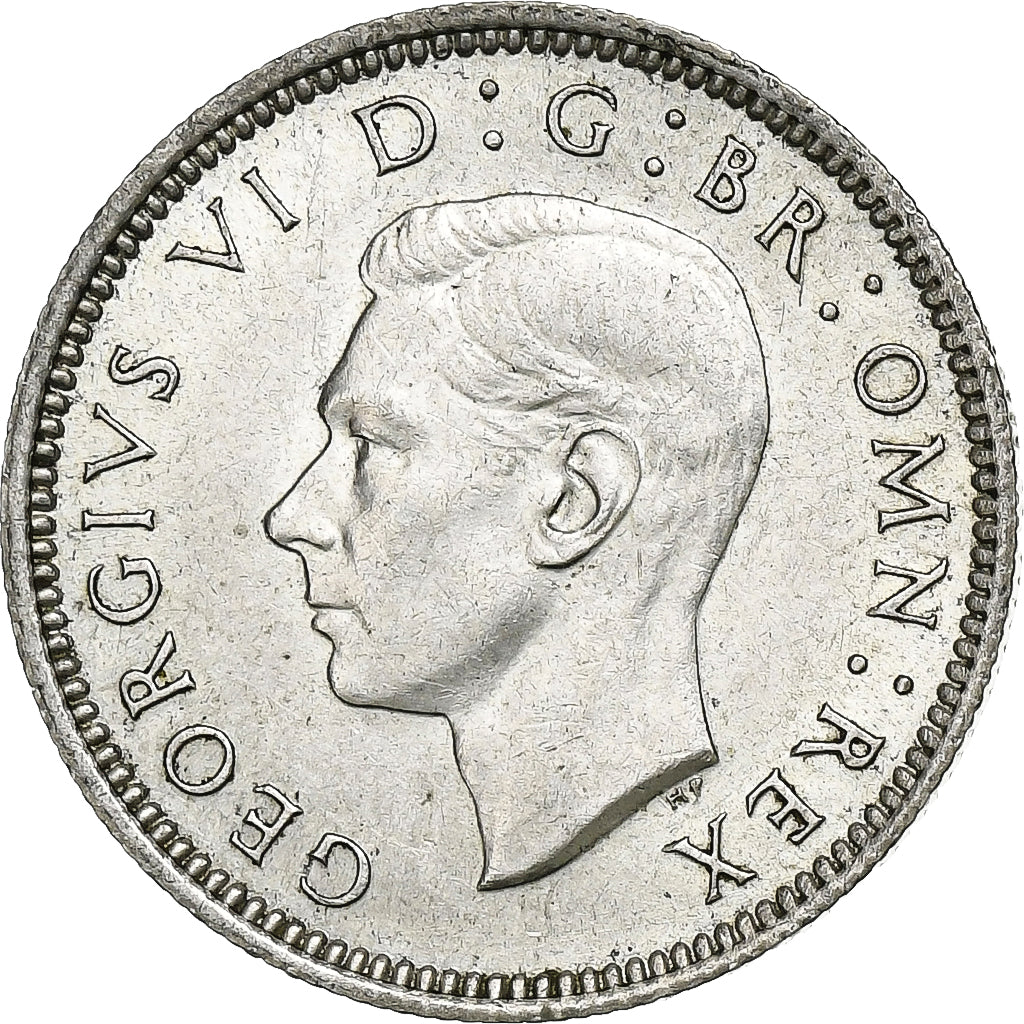 Gran Bretagna, George VI, 6 Pence, 1944, Argento, SPL-, KM:852