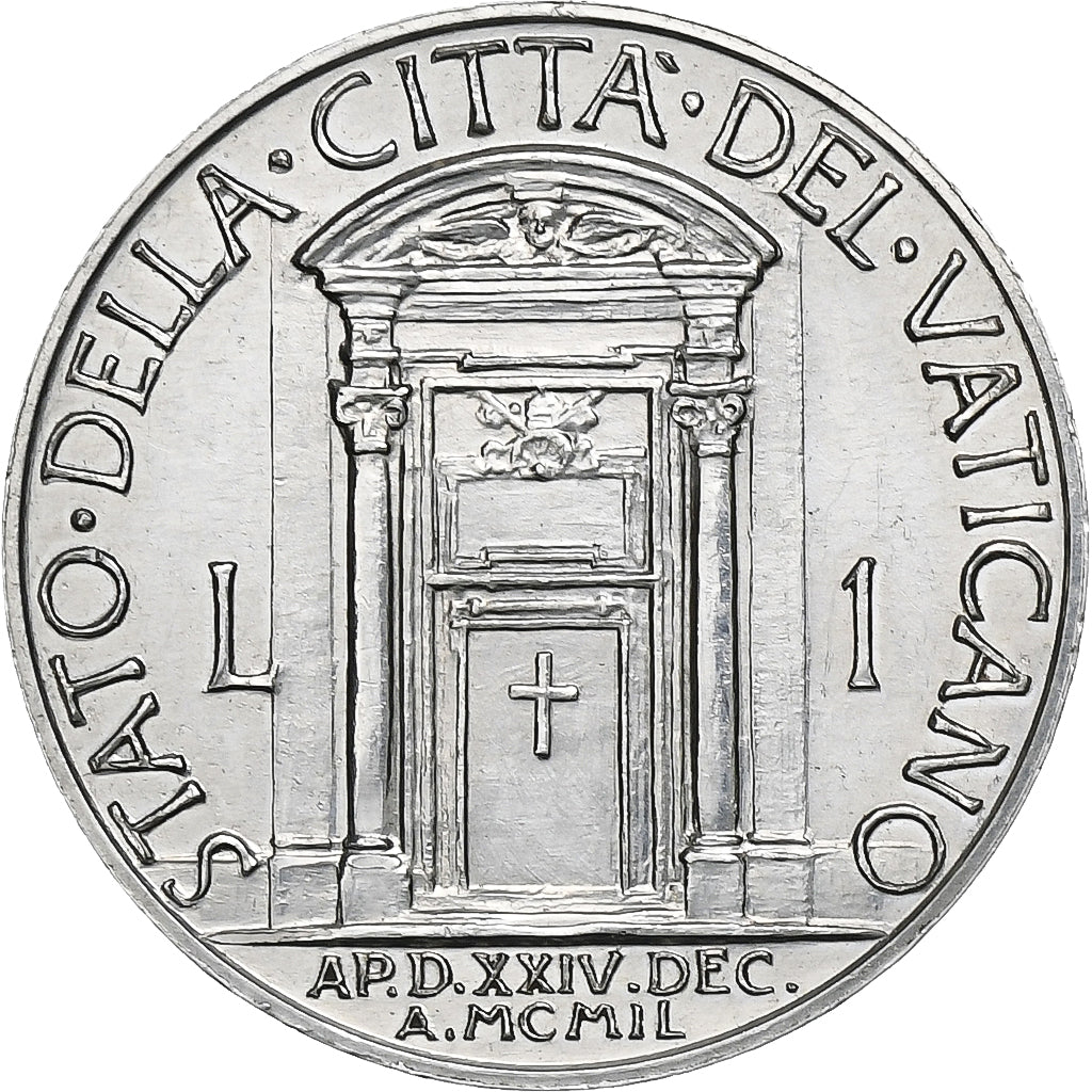 VATICAN CITY, Pius XII, Lira, 1950, Rome, Aluminum, MS(60-62), KM:44
