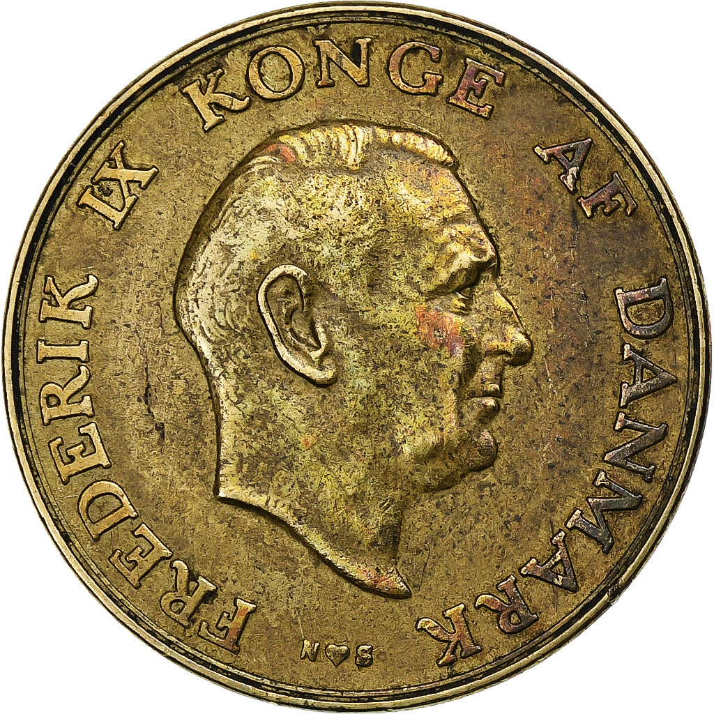 Dinamarca, Frederik IX, Krone, 1948, Copenhagen, Alumínio-Bronze, EF(40-45)