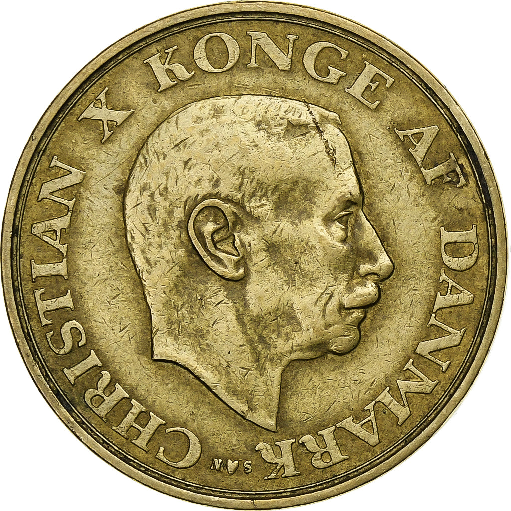 Danemark, Christian X, Krone, 1946, Copenhagen, Bronze-Aluminium, TTB, KM:835