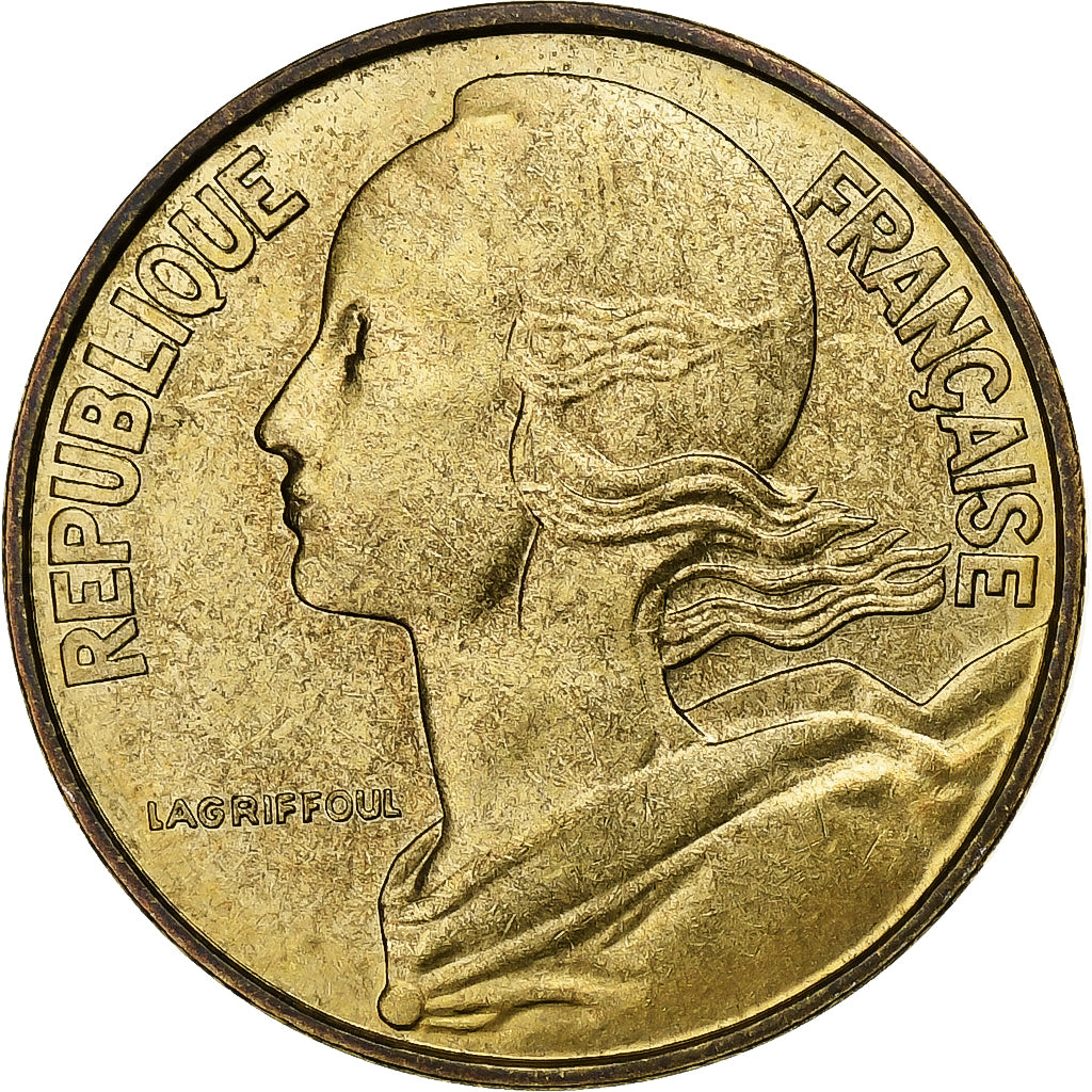 France, 20 Centimes, Marianne, 1964, Paris, Aluminum-Bronze, AU(55-58)