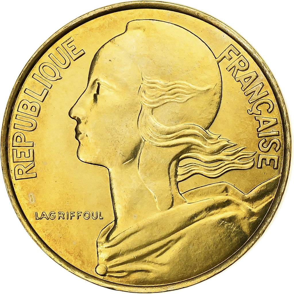 France, 10 Centimes, Marianne, 1999, Paris, BU, Aluminum-Bronze, MS(65-70)