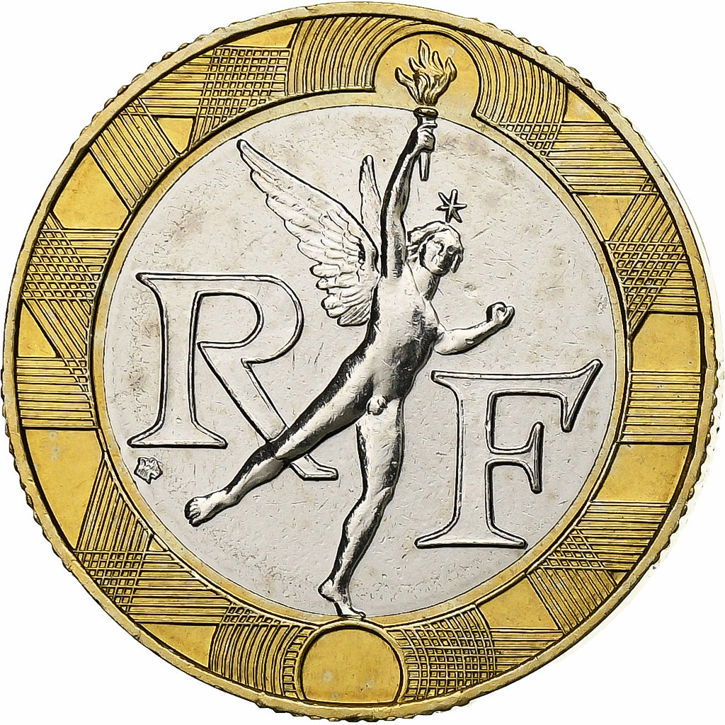 Frankreich, 10 Francs, Génie, 1999, Paris, BU, Aluminum-Bronze, STGL