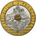 Francia, 20 Francs, Mont Saint Michel, 1999, Paris, BU, Tri-metallico, FDC