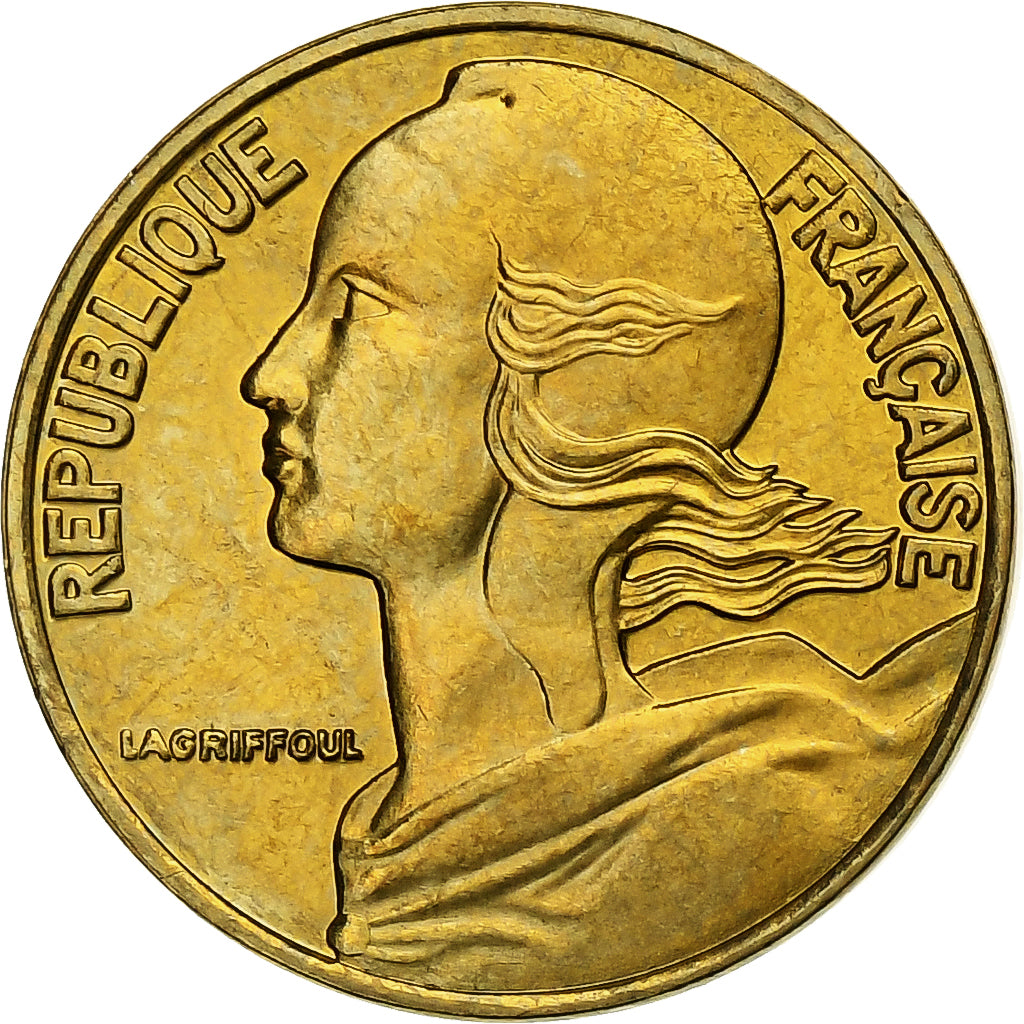 France, 5 Centimes, Marianne, 1996, Paris, BU, Aluminum-Bronze, MS(65-70)
