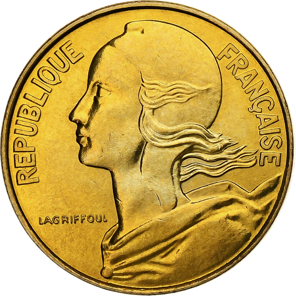 France, 10 Centimes, Marianne, 1996, Paris, BU, Aluminum-Bronze, MS(65-70)