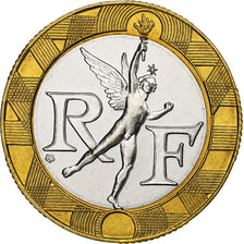 France, 10 Francs, Génie, 1996, Paris, BU, Aluminum-Bronze, MS(65-70)