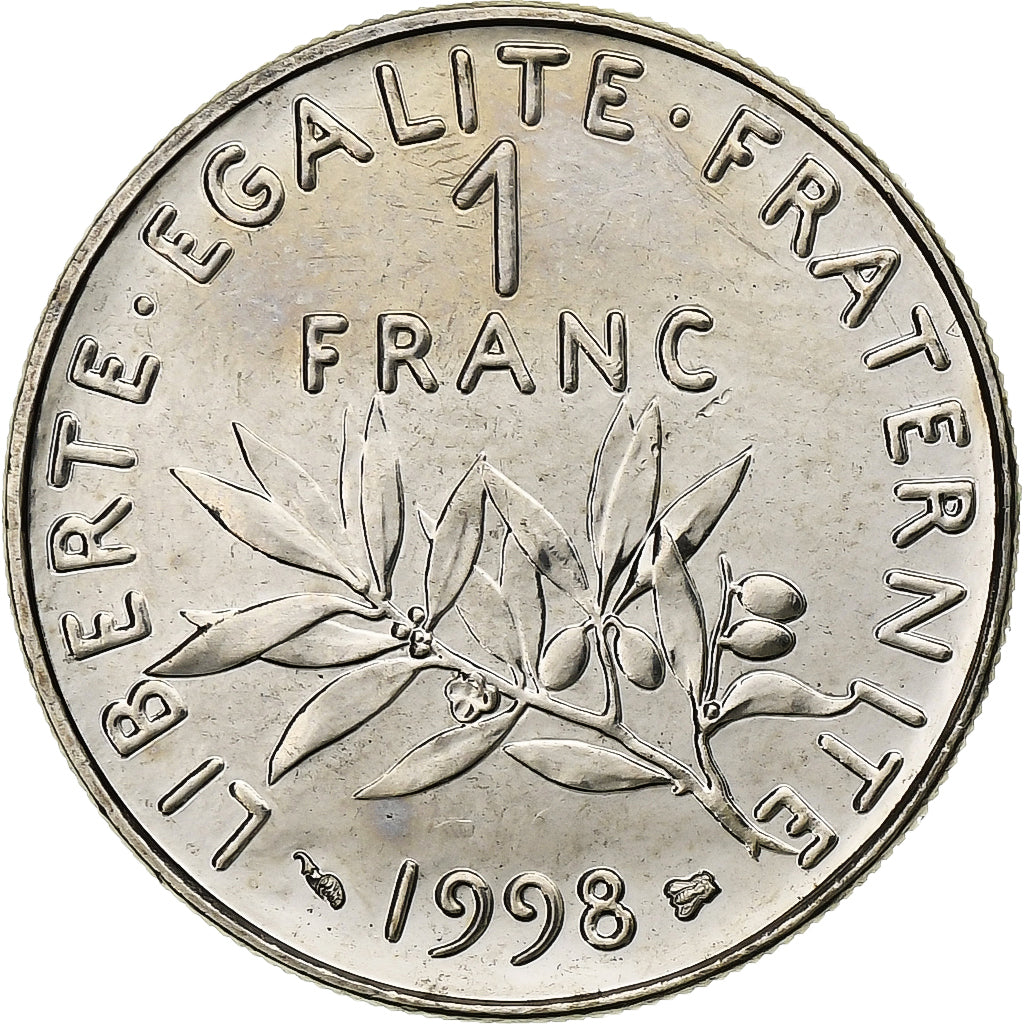 Francia, Franc, Semeuse, 1998, Paris, BU, Níquel, FDC, Gadoury:474, KM:925.1