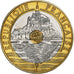 Francia, 20 Francs, Mont Saint Michel, 1998, Paris, BU, Tri-metallico, FDC