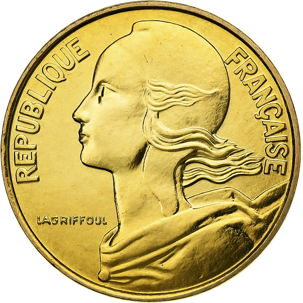 France, 10 Centimes, Marianne, 1995, Paris, BU, Aluminum-Bronze, MS(65-70)