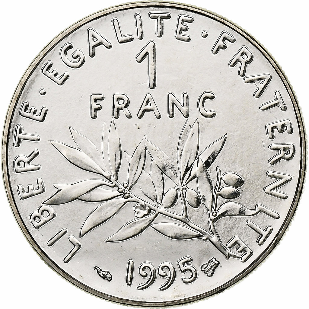 Francja, Franc, Semeuse, 1995, Paris, BU, Nikiel, MS(65-70), Gadoury:474