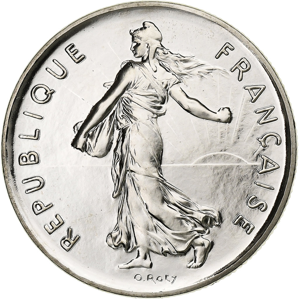 Francia, 5 Francs, Semeuse, 1995, Paris, BU, Nichel placcato rame-nichel, FDC