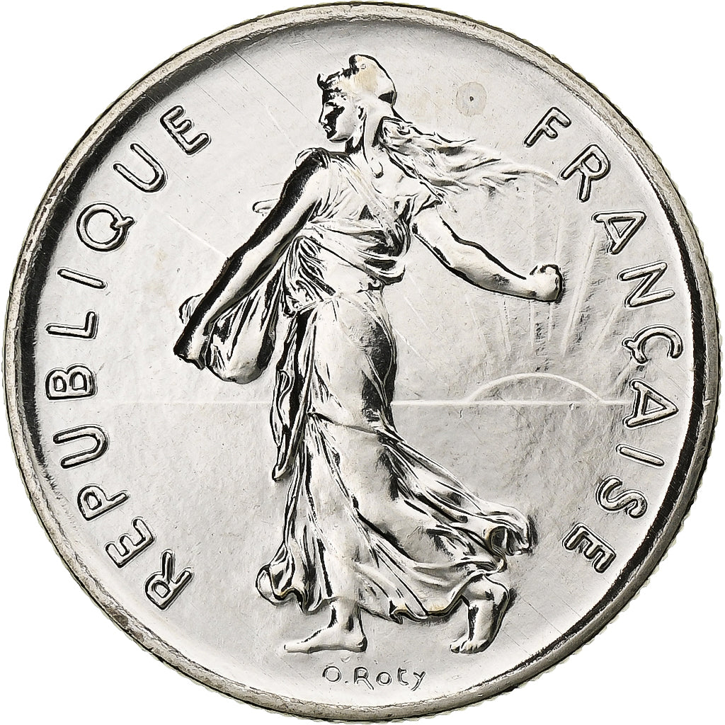 France, 5 Francs, Semeuse, 1997, Paris, BU, Nickel Clad Copper-Nickel