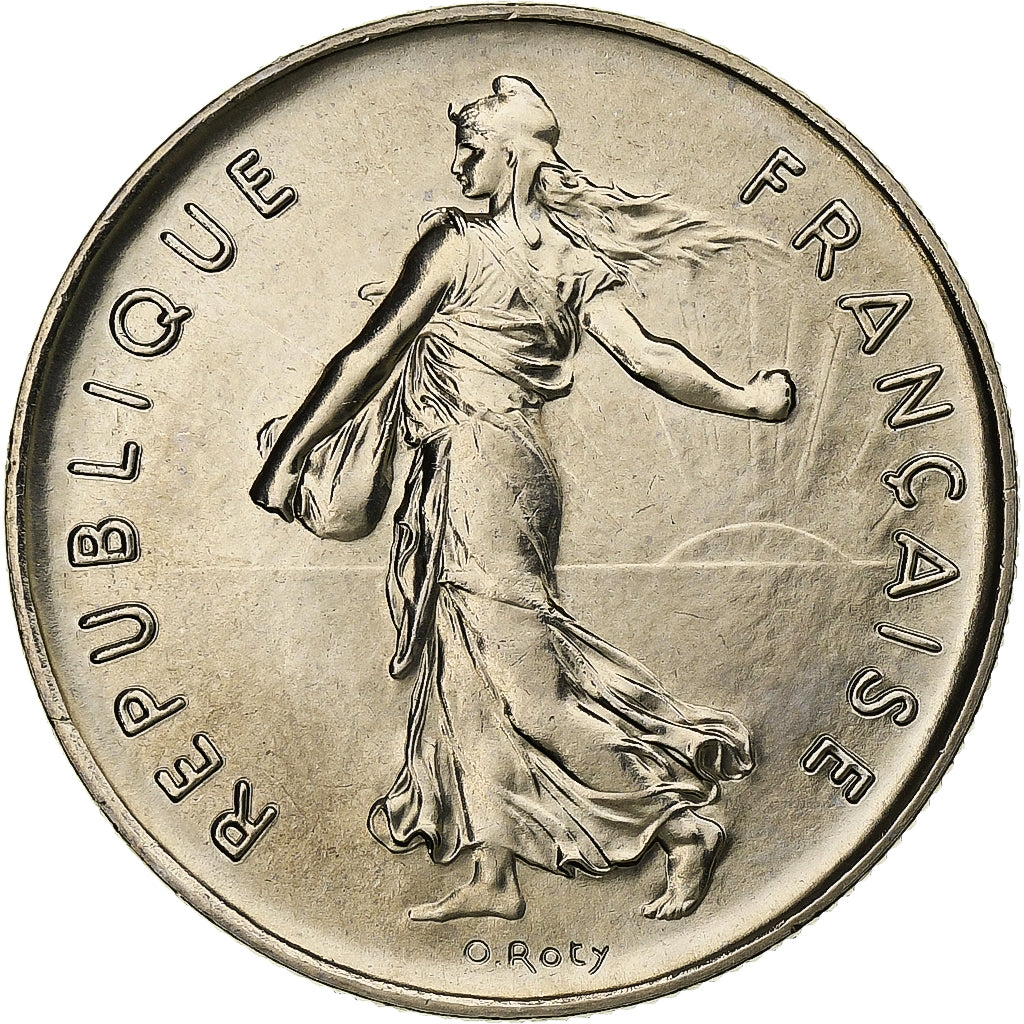Francia, 5 Francs, Semeuse, 1974, Paris, Chouette, Nichel placcato rame-nichel