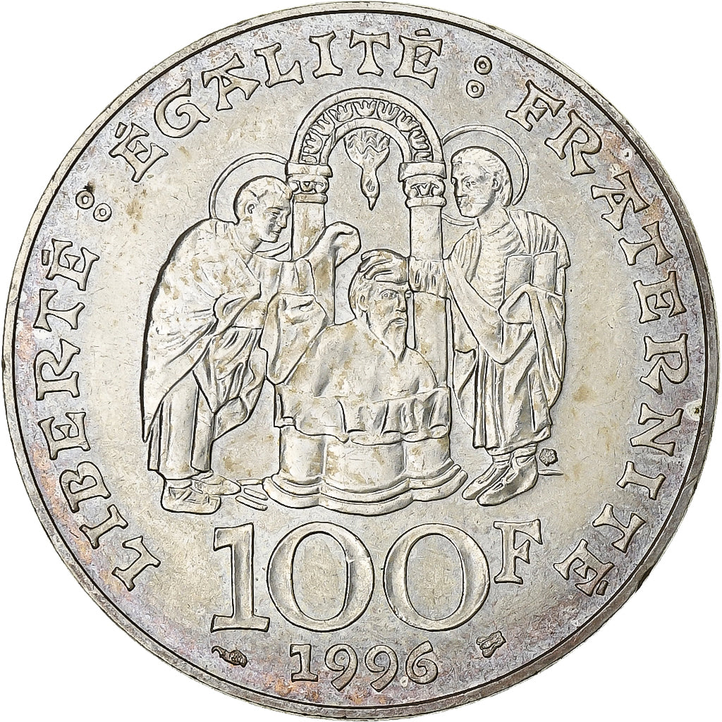 France, 100 Francs, Clovis, 1996, Paris, Silver, AU(50-53), Gadoury:953, KM:1180