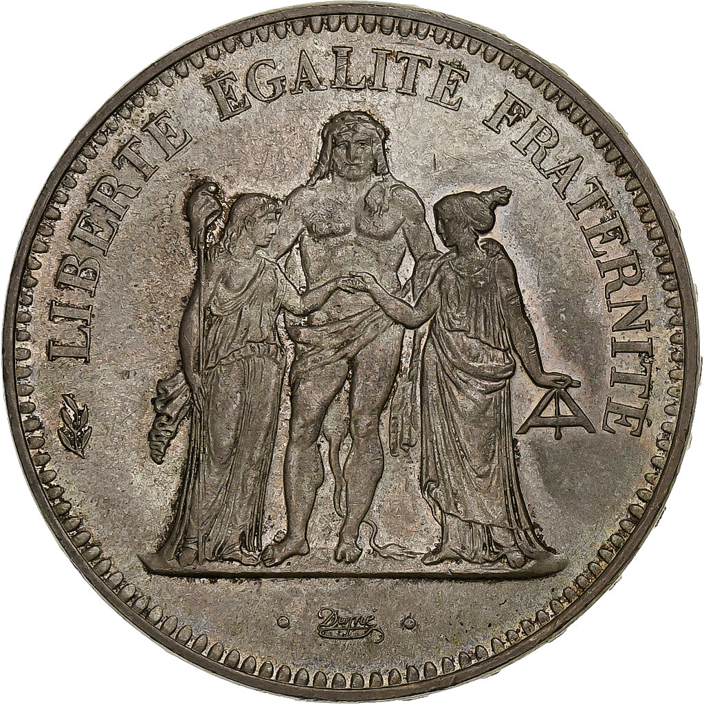 Francja, 50 Francs, Hercule, 1974, Paris, Avers 20 francs, Srebro, AU(55-58)