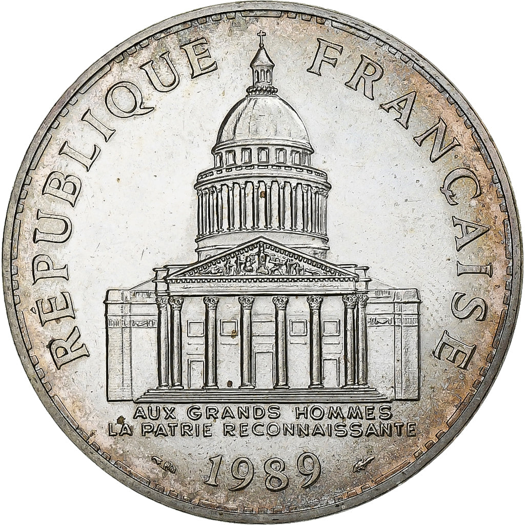 Francia, 100 Francs, Panthéon, 1989, Paris, Argento, SPL, Gadoury:898, KM:951.1