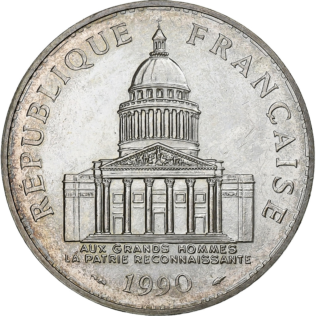 França, 100 Francs, Panthéon, 1990, Paris, Prata, MS(60-62), Gadoury:898