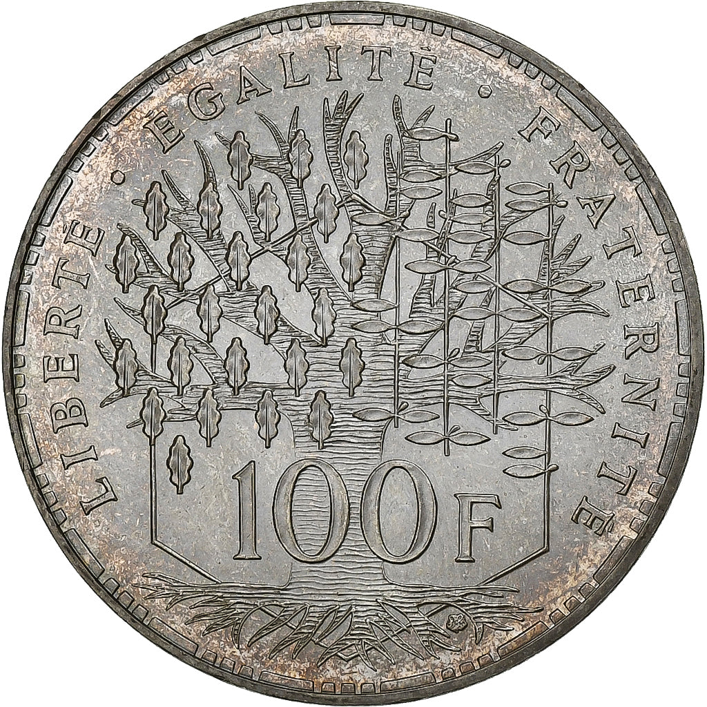 França, 100 Francs, Panthéon, 1990, Paris, Prata, MS(60-62), Gadoury:898