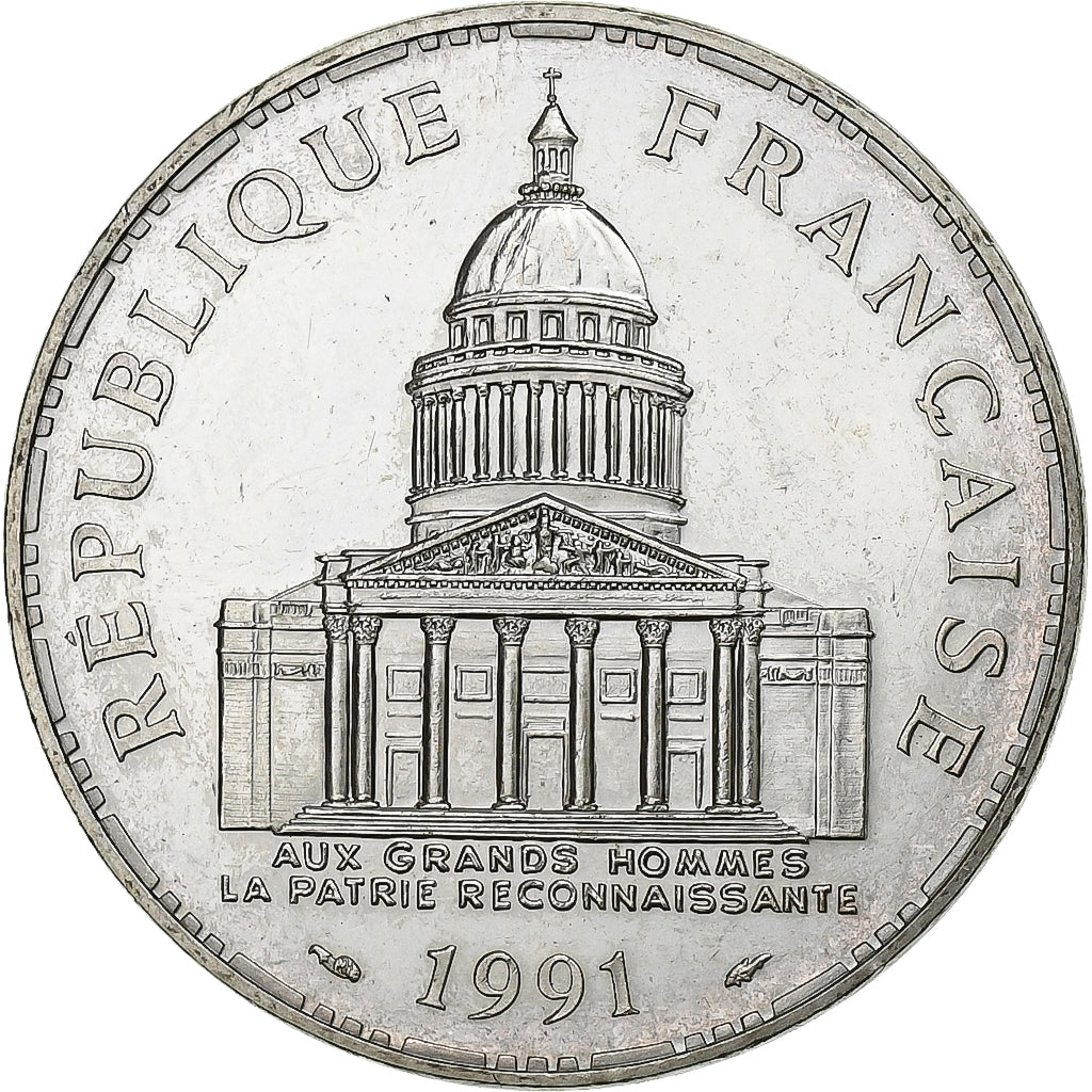Francia, 100 Francs, Panthéon, 1991, Paris, Argento, SPL, Gadoury:898, KM:951.1