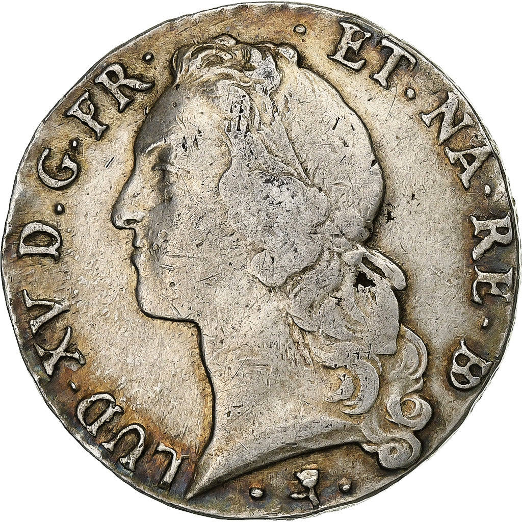 Francia, Louis XV, Ecu, Écu de Béarn au bandeau, 1767, Pau, Plata, BC+