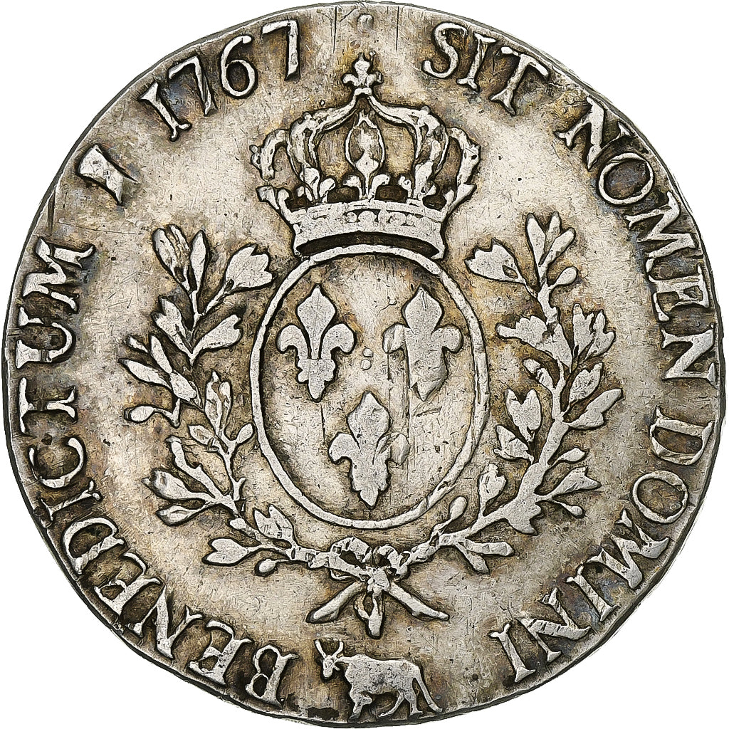 Francia, Louis XV, Ecu, Écu de Béarn au bandeau, 1767, Pau, Plata, BC+