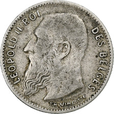 Belgium, Leopold II, 50 Centimes, 1907, Silver, VF(20-25), KM:60.1