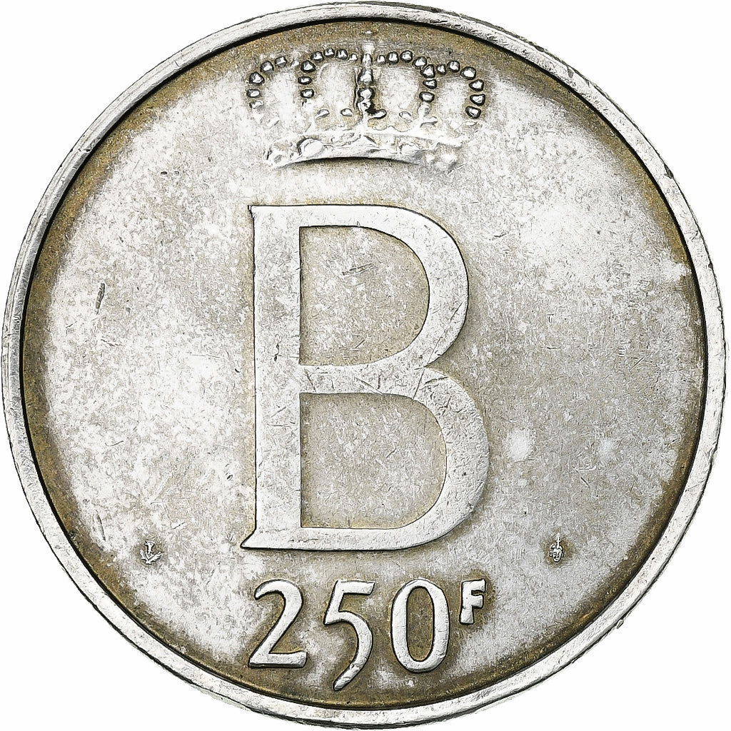Belgium, Baudouin I, 250 Francs, 250 Frank, 1976, Silver, EF(40-45), KM:157.1