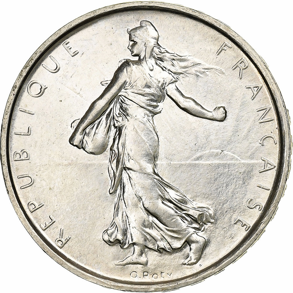 France, 5 Francs, Semeuse, 1969, Paris, Silver, MS(60-62), Gadoury:770, KM:926
