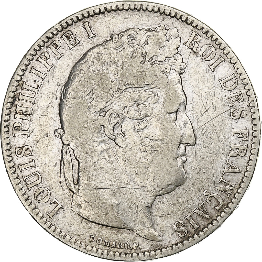 France, 5 Francs, Louis-Philippe, 1831, Paris, Silver, VF(30-35), Gadoury:677a