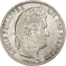 France, 5 Francs, Louis-Philippe, 1831, Paris, Silver, VF(30-35), Gadoury:677a