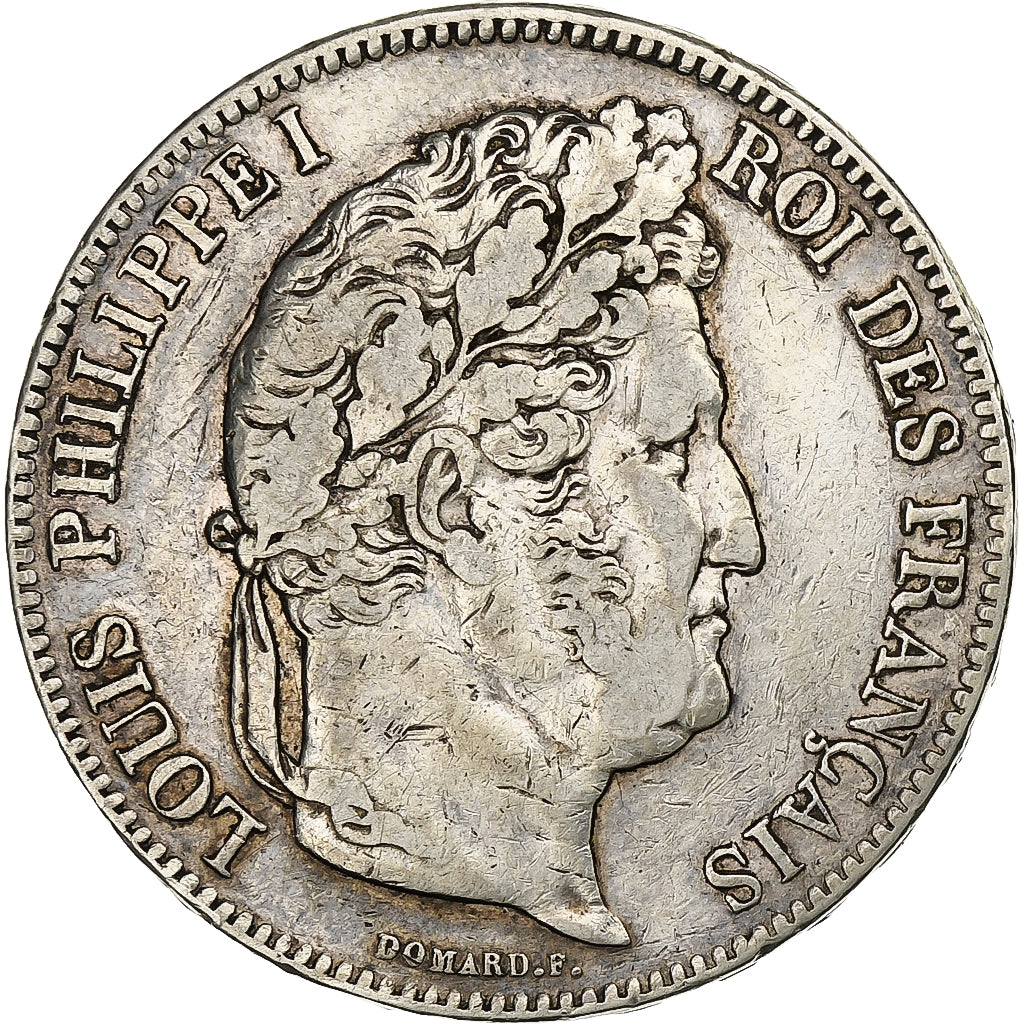 France, 5 Francs, Louis-Philippe, 1833, Paris, Silver, VF(30-35), Gadoury:678