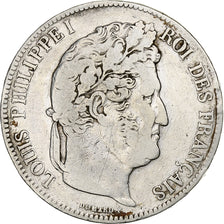 France, 5 Francs, Louis-Philippe, 1840, Bordeaux, Silver, VF(20-25)