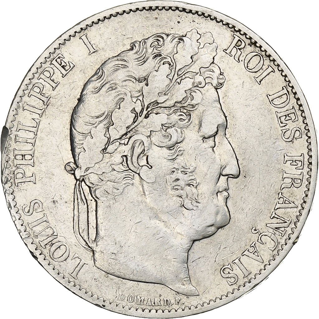 France, 5 Francs, Louis-Philippe, 1844, Lille, Silver, EF(40-45), Gadoury:678a