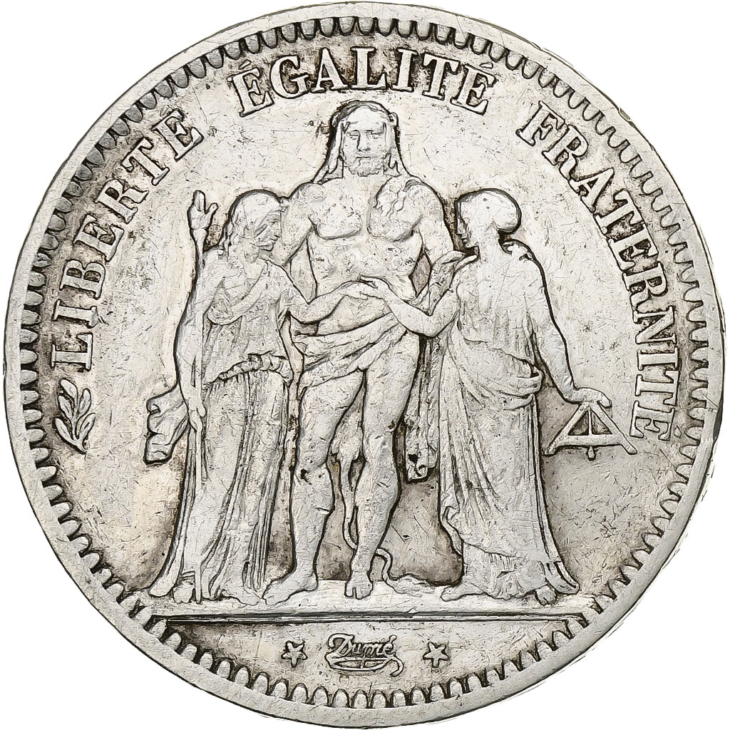 France, 5 Francs, Hercule, 1849, Paris, Silver, VF(30-35), Gadoury:683, KM:756.1