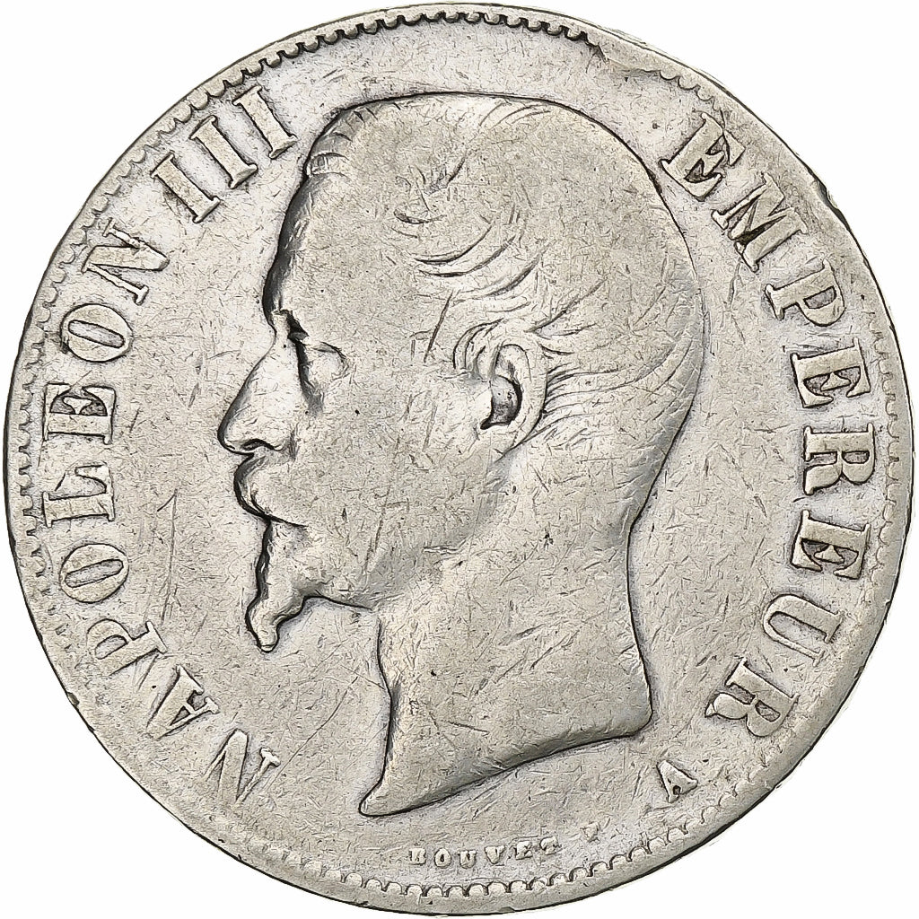 France, Napoléon III, 5 Francs, 1856, Paris, Argent, TB+, Gadoury:734, KM:782.1