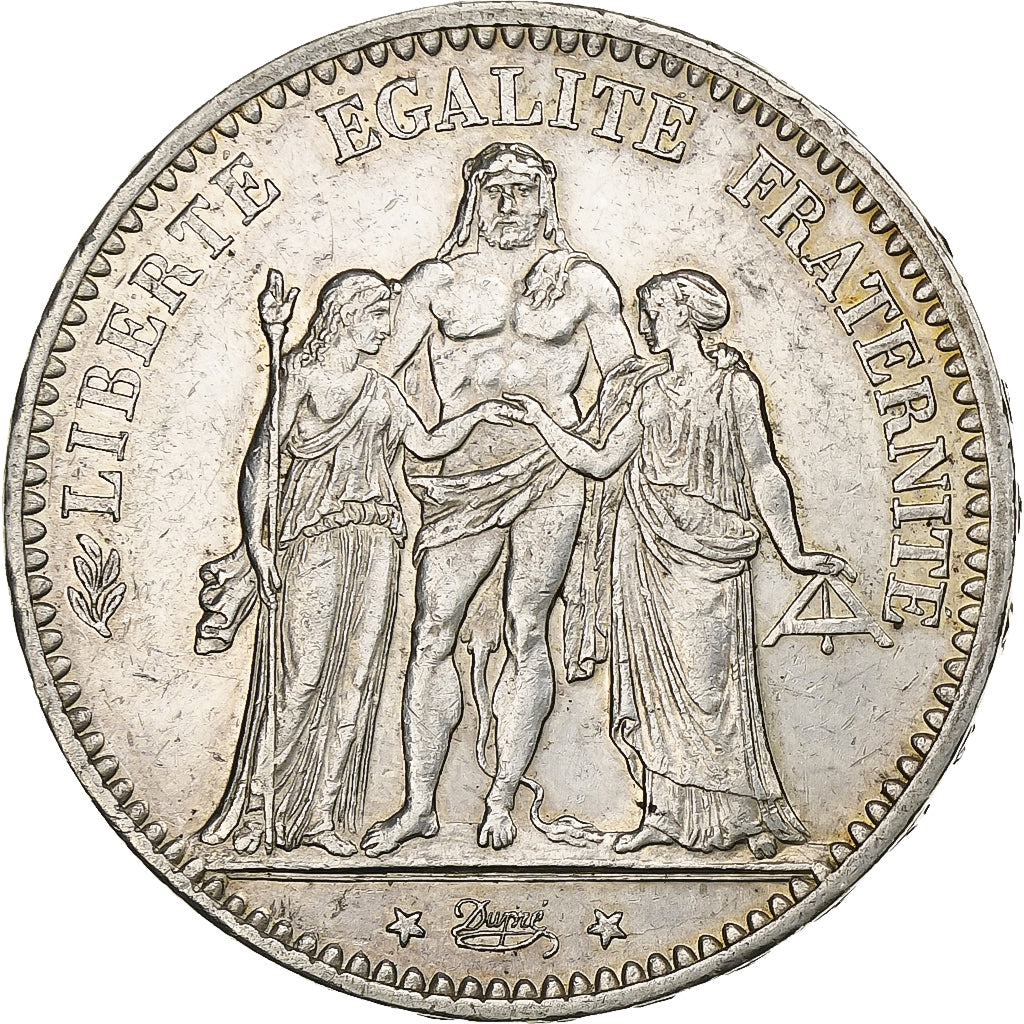 France, 5 Francs, Hercule, 1874, Paris, Silver, AU(50-53), Gadoury:745a