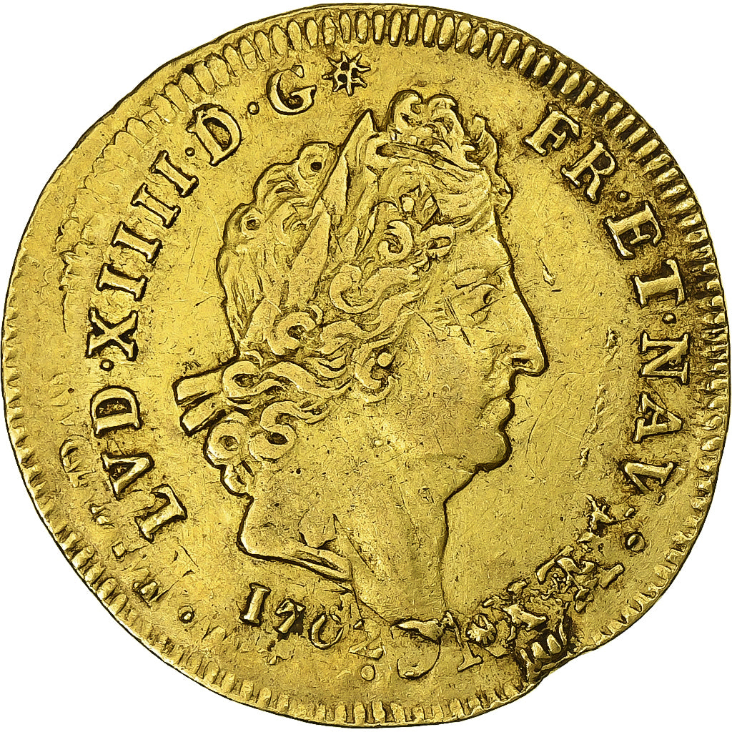 France, Louis XIV, Louis d'Or, Louis d'or aux 8 L et aux insignes, 1702, Paris