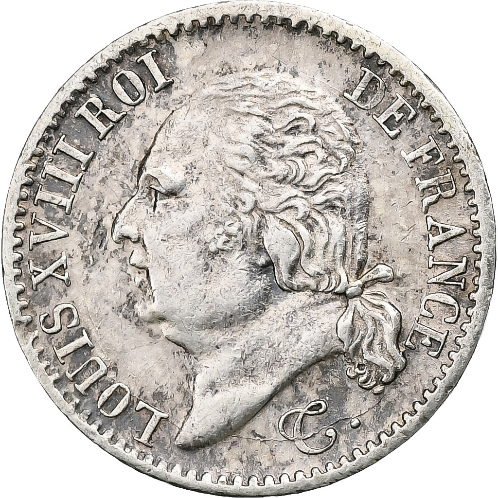 France, Louis XVIII, 1/4 Franc, 1817, Paris, Argent, SUP, Gadoury:352, KM:714.1