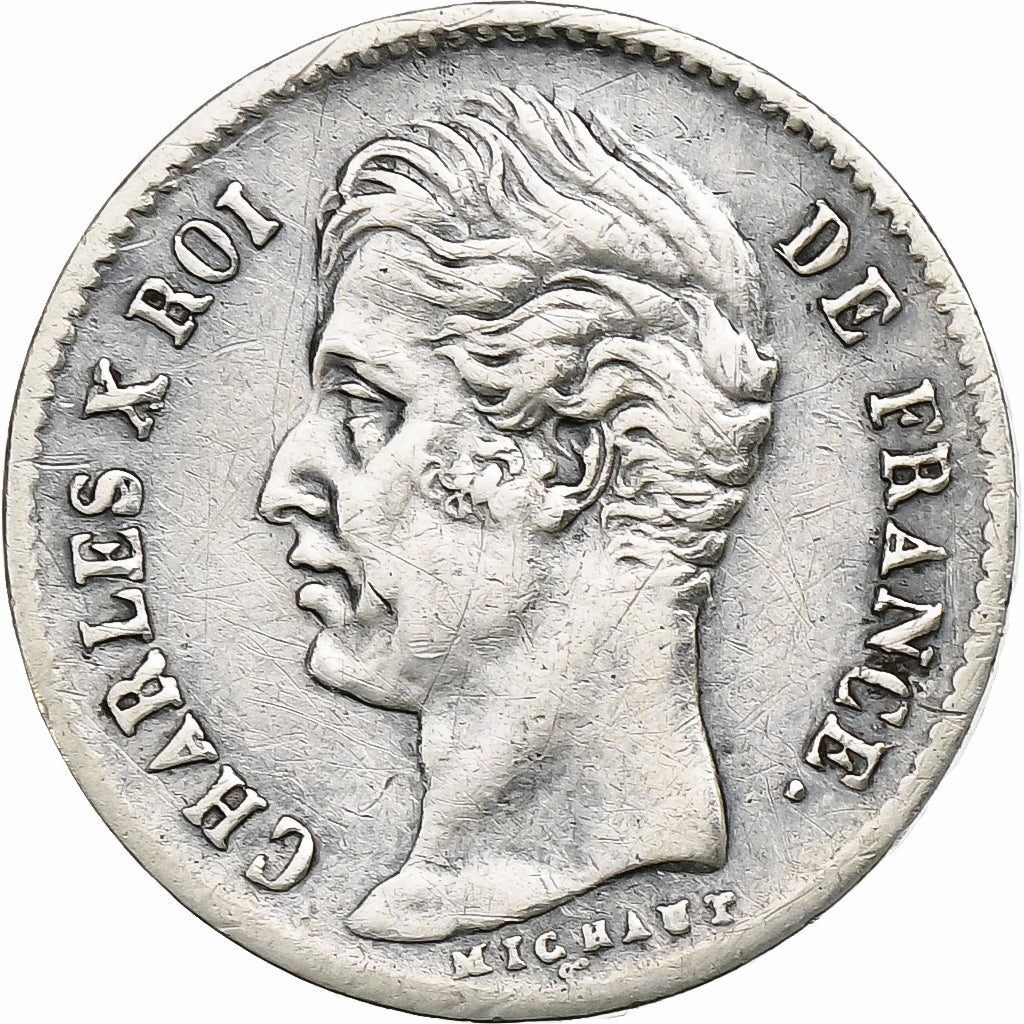 Francia, Charles X, 1/4 Franc, 1830, Paris, Argento, BB+, Gadoury:353, KM:722.1