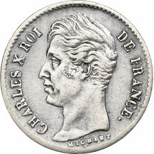 Francia, Charles X, 1/4 Franc, 1830, Paris, Argento, BB+, Gadoury:353, KM:722.1