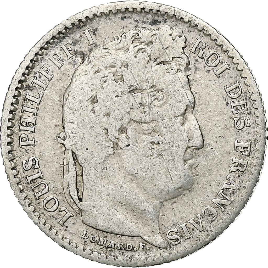 France, Louis-Philippe I, 25 Centimes, 1847, Paris, Silver, VF(30-35)