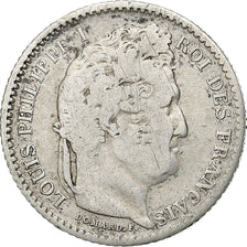 France, Louis-Philippe I, 25 Centimes, 1847, Paris, Silver, VF(30-35)